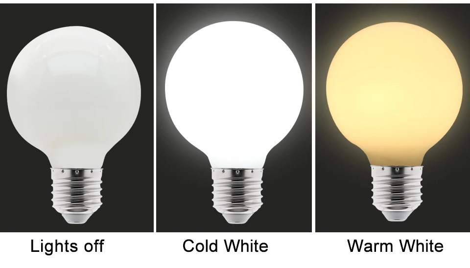 Leitoso Levou Luz Lâmpada E27 G80 G95 G125 Levou Lâmpada 220 v 110 v Lampada Ampola Lâmpada Led Branco Frio Branco Quente para a Lâmpada do Pendente 10 v lampada g80 g95 g125 ampola da