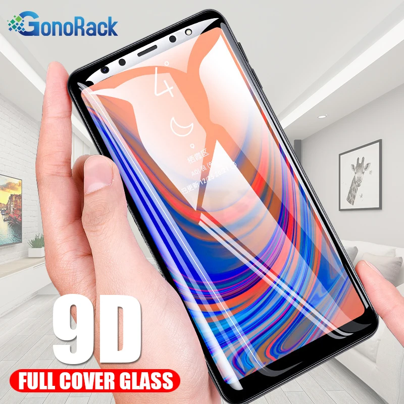 

GonoRack 9D Tempered Glass for Samsung A7 2018 Screen Protector A8 A9 2018 Protective Glass on Samsung Galaxy A7 2018 Glass A750