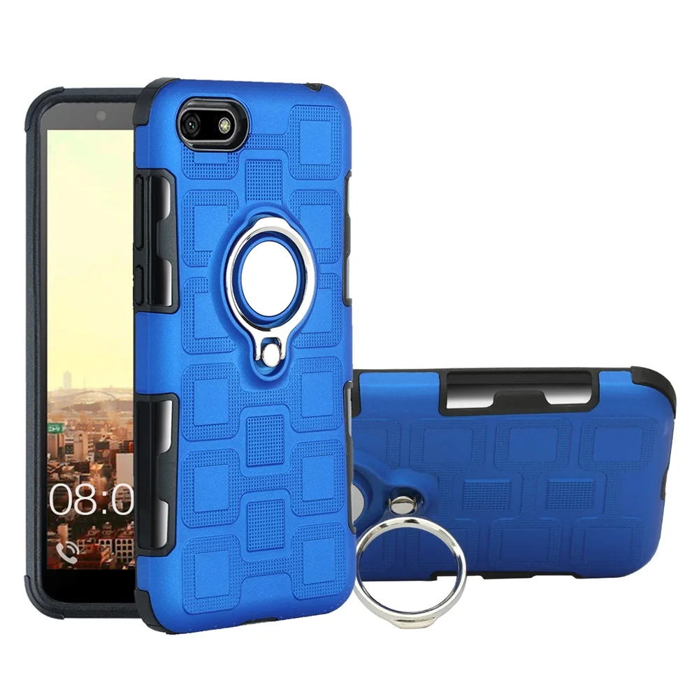 

For Huawei Honor 7A DUA-L22 Honor 7A Russian Version Case TPU & PC Dual Armor with Stand Hard Silicone Cover Fashion Phone Case