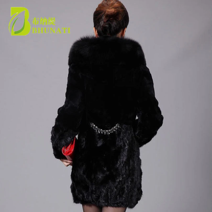 BHUNATI 2018 Faux/imitation Fur with Hooded Coat Winter Fur Coat Long Outwear Warm Clothing With belt Plus Size Women Coats