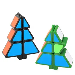 Новые 1x2x3 Рождественская елка форме Magic Cube Стикеры Скорость головоломки, развивающие игрушки Рождественский подарок для детей (C5