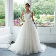 Бальное платье свадебное платье Белый Дизайн Совок А-силуэт Иллюзия Сабрина блестками декольте с Венецией кружева платье Свадебные платья