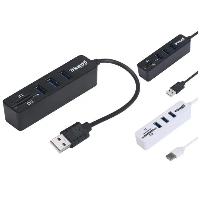 CEL 2 in1 комбо супер Скорость USB 2,0 3 Порты и разъёмы разветвитель+ USB кард-ридер fe29