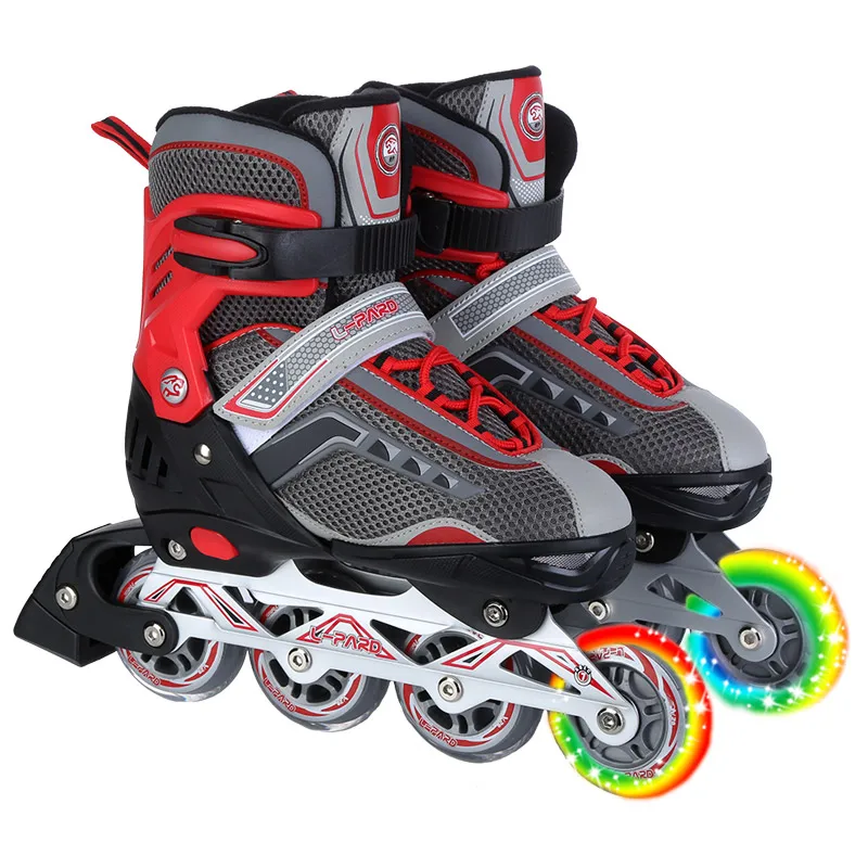 الكبار قابل للتعديل صف واحد الأسطوانة الزلاجات ، PP الفرامل الأسطوانة مع مستقلة الفرامل ، وامض بو عجلة مضمنة