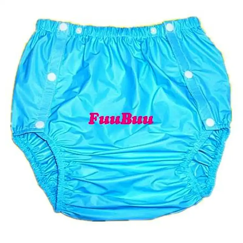 Бесплатная доставка FUUBUU2203-Blue-L-1PCS подгузники для взрослых не одноразовые подгузники пластиковые подгузники шорты из ПВХ - изображение