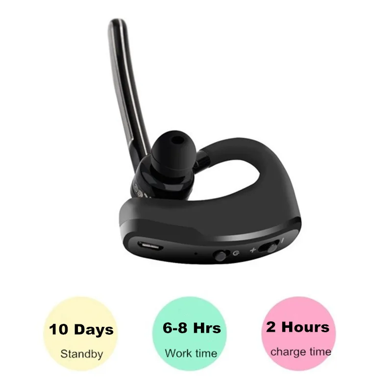 Business Bluetooth Earphone V8 Noise Cancelling Voice Control Handsfree Wireless Headset Headphone Sports Running Office Headset (4)