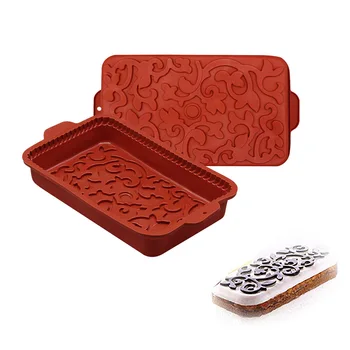 

Flower Vine Silicone Baking Pan Cake Decoration Tools Rectangular Toast Bread Bakeware DIY Ice Cream Mold Kitchen Baking Tool