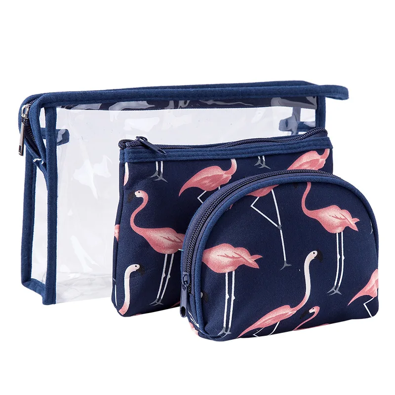 Three-piece Women's Cosmetics Storage Bag Set Waterproof Transparent PVC Wash Bag Three-piece Women's Cosmetics Storage Bag Set Waterproof Transparent PVC Wash Bag