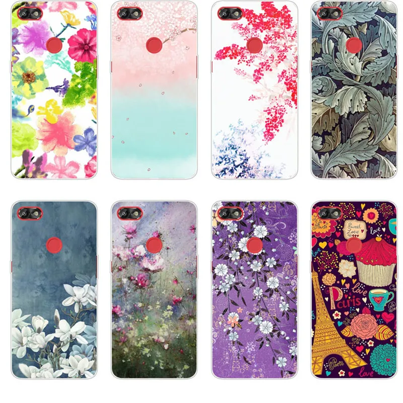 

Infinix HOT 6 X606 Case,Silicon Colorful flowers Painting Soft Back Cover for HOT6 X606 X606B X606C X606D Phone protect shell