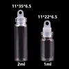 Lots 300 pieces 1ml 2ml Mini Glass Bottles with Plastic Stopper Spice Bottles Jars DIY Craft 1