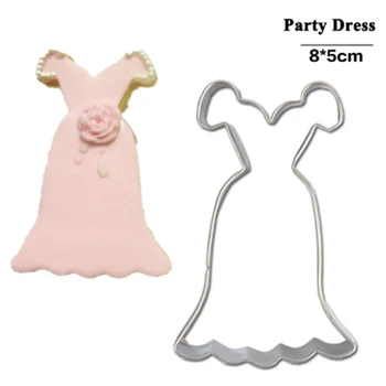 

1cs Women Skirt Shape Cake Mold Cookie Cutter Fondant Cake Decorating Tools Sugar craft Cutter Cake Baking Tool