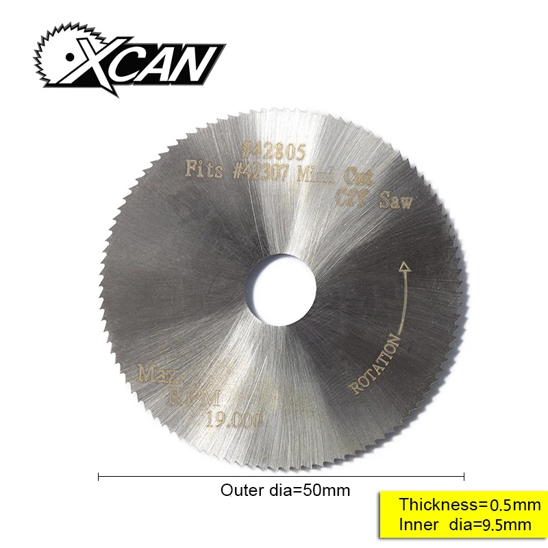 XCAN 1 шт. 50*9,5*0,5 мм циркулярное пильное полотно для деревообработки подходит#42307 42805 мини отрезная пила 100 т аксессуары для электроинструментов