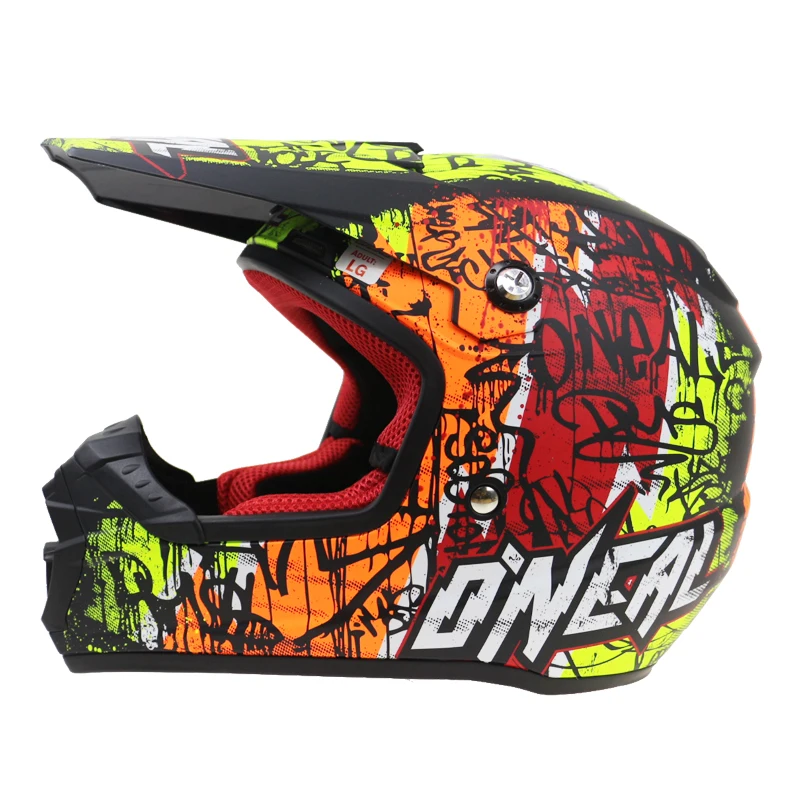 

Cross Bike motorcycle helmet Dirt bike ATV UTV racing motorcycle helmet Mat finish Graffiti design DD ring buckle DOT approve