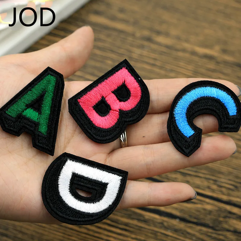 ﻿Buy JOD 26Pcs Set Iron on Embroidery Letters Patch Applique Name