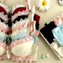 Сексуальный милый комплект нижнего белья пуш-ап для девочек, сексуальный кружевной бюстгальтер с глубоким v-образным вырезом, комплект из 2 предметов, бюстгалтеров, доступны разные цвета и размеры