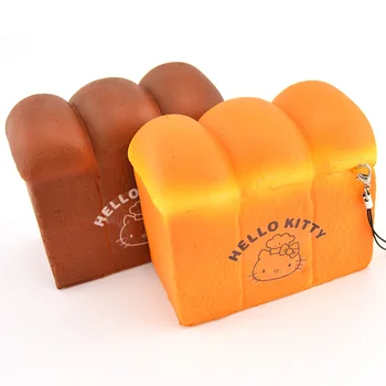 

20PCS Jumbo Hello kitty Toast Squishy Bread Fun Hand Pillow Toys Soft Wholesale