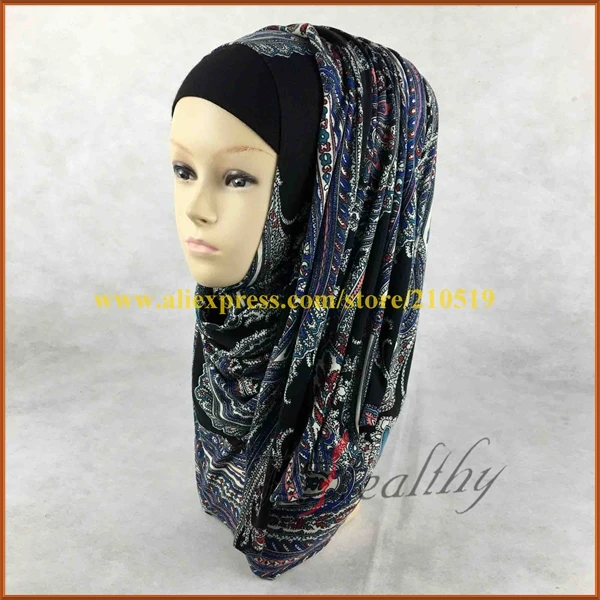 СКИДКА 17% 20 узоров дизайн Джерси-шарф трикотажная шаль хлопок мусульманский хиджаб 170*50 см