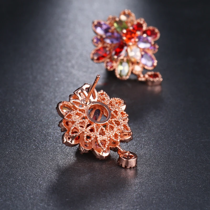 Женские серьги гвоздики AAA с фианитом|flower stud earrings|stud earringsear earrings |