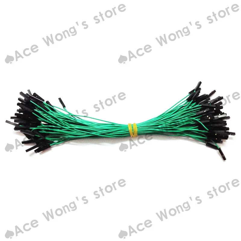 100 шт 1 p до 1 p 20 см зеленый Женский Перемычка провод Dupont кабель