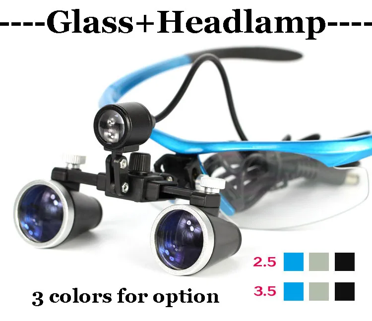 2.5X3.5X 420 mm Dental Loupe Magnifier Binocular Magnifier Surgery Surgical Medical Operation Loupe with Spotlight Head Light-9