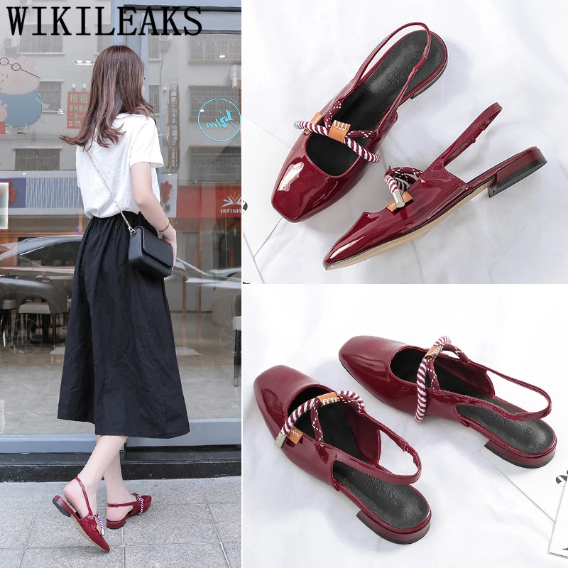 mules leather ladies