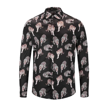 

XIMIWUA 2019 New Arrival Mens Shirts 3d Print Animal Long Sleeve Hawaiian Shirt Casual Slim Fit Camisas Para Hombre Hot Sale
