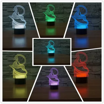 

Creative Deer 3D LED Lamp Light USB 7 Colors changing Night Light for Wedding Deco Innovative Birthday Gift