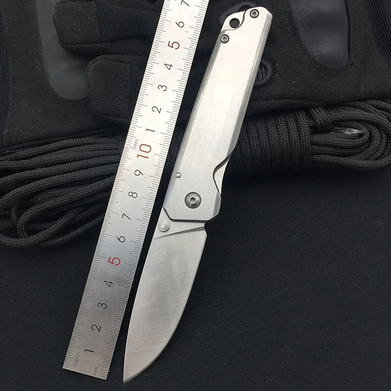

Sanremu 7096 LUC-SC Folding Knife 12C27 Blade Full Steel Handle Outdoor Camping Hunting Survival Cutting Tool EDC Pocket Knives