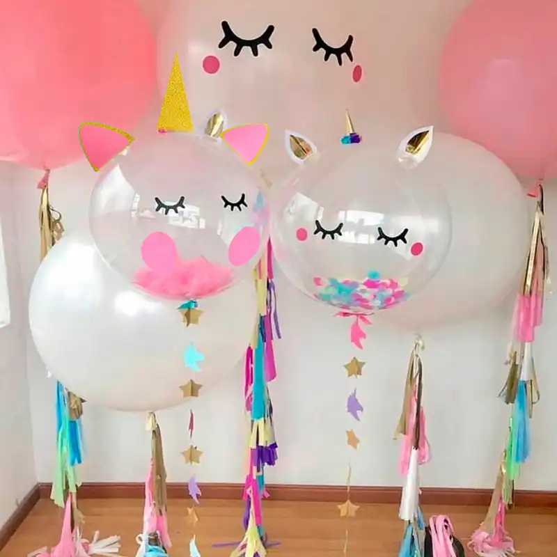 1 комплект DIY маска глаза наклейки 36 "воздушный шар латекса Единорог вечерние шар День рождения Свадьба для украшения детского душа Photo Booth во...