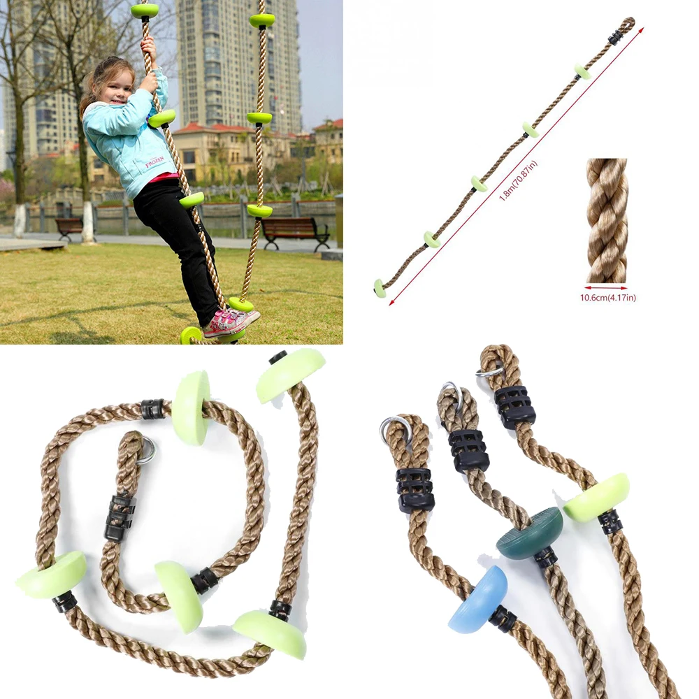 Children Disc Climbing Rope Kids Garden Game Play Toys PP Rope Outdoor