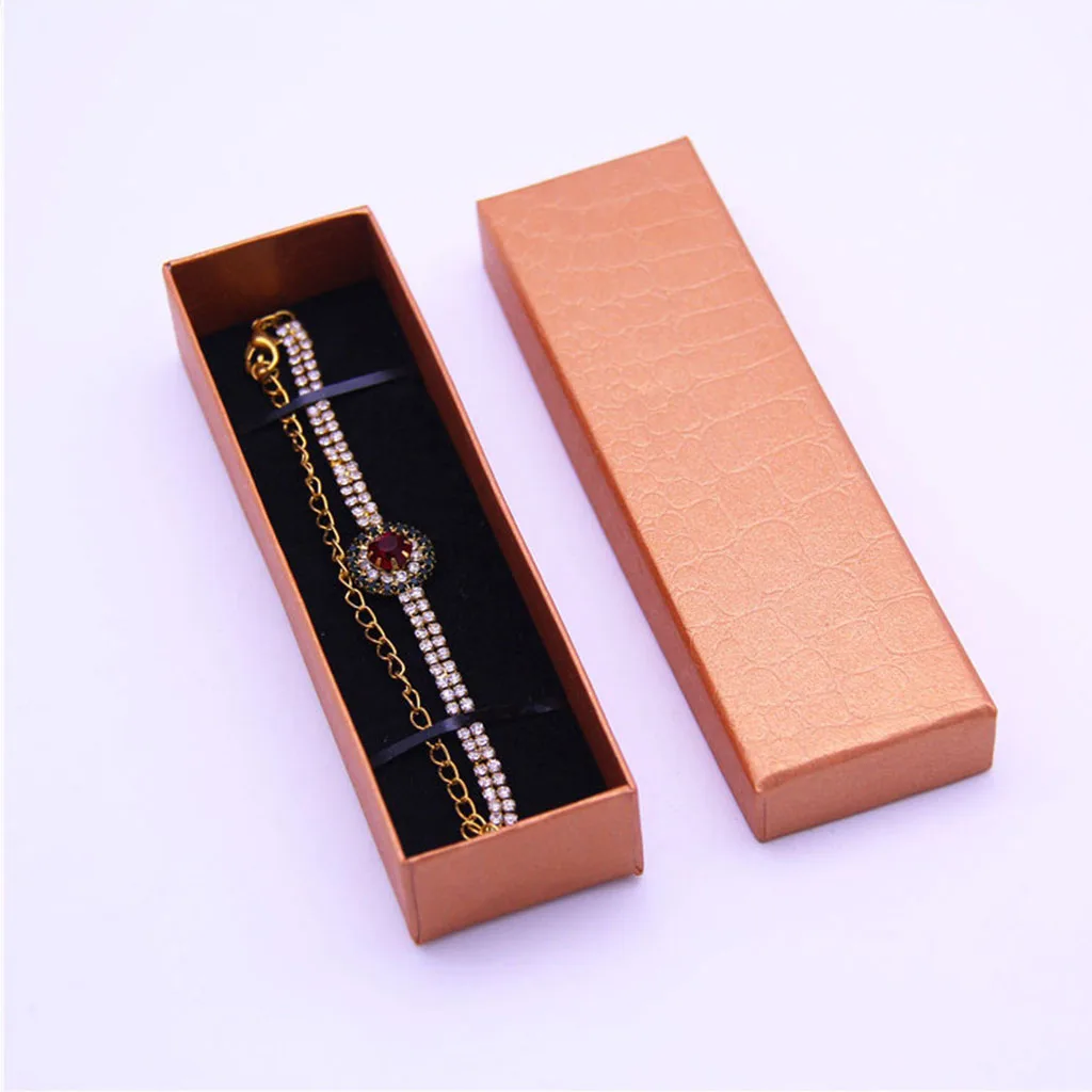 10 Piece Rectangle Cardboard Box for Necklace Bracelet Earrings Jewelry Wedding Christmas Birthday Gift Jewelry Packaging