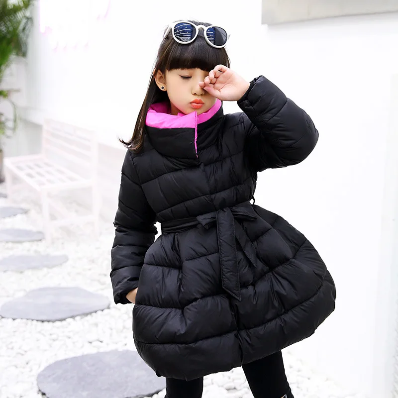 Зимняя куртка с хлопковой подкладкой для девочек-подростков детское модное пальто Детская верхняя одежда теплое пальто для девочек пуховые куртки одежда для детей