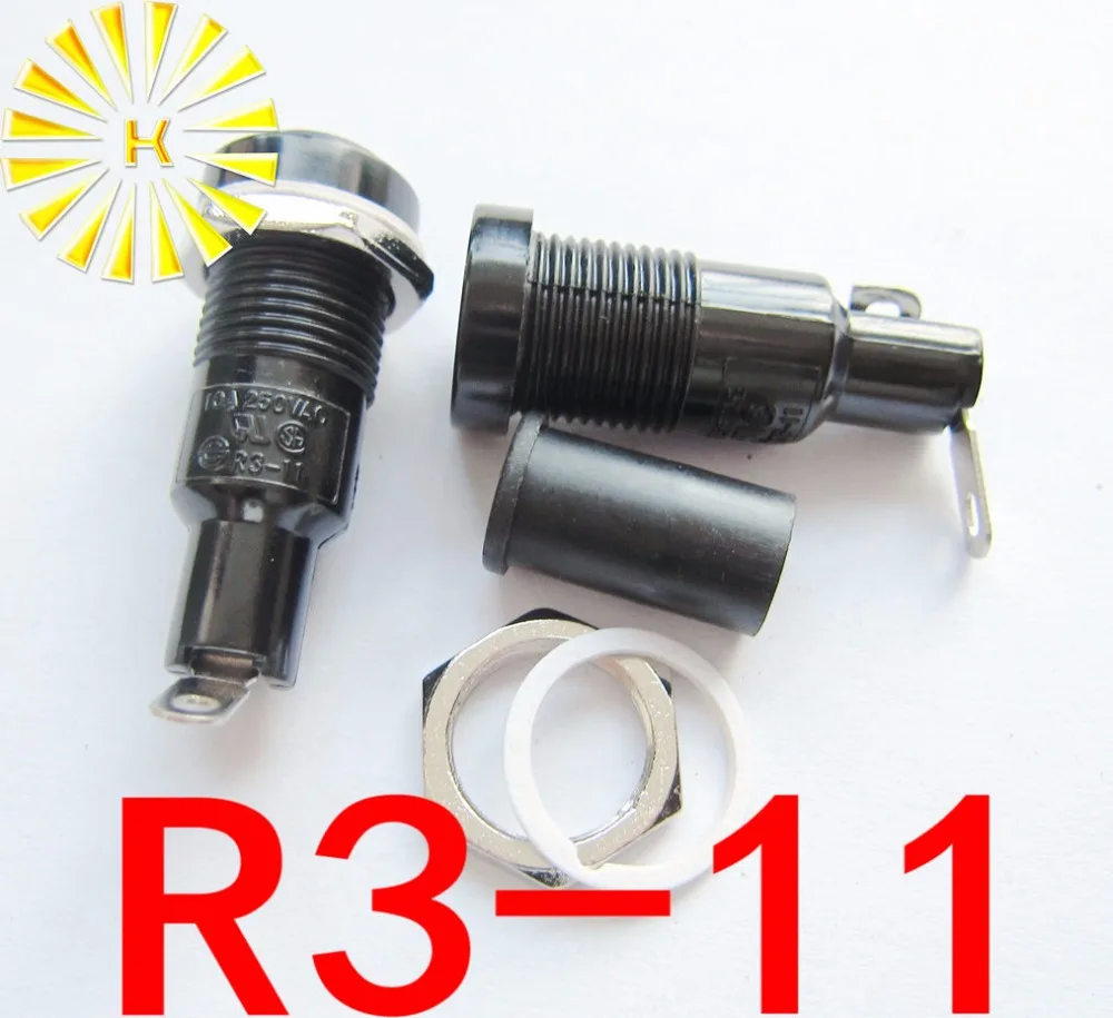 R3 11 5*20mm 10A 250VAC Black Fuse Holder x 100pcsin Fuses from Home