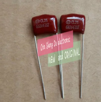 

100pcs CBB 473 630V 473J CL21 0.047uF 47nF P15 Metallized Polypropylene Film Capacitor NEW