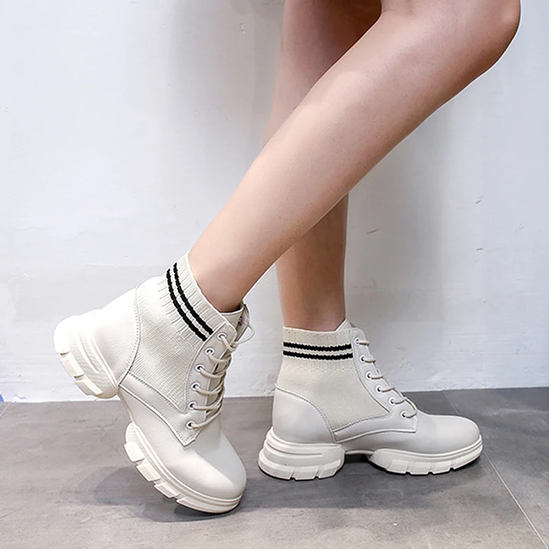 SONDR botas plataforma/ботильоны для женщин цвет бежевый черный botines mujer женская резиновая