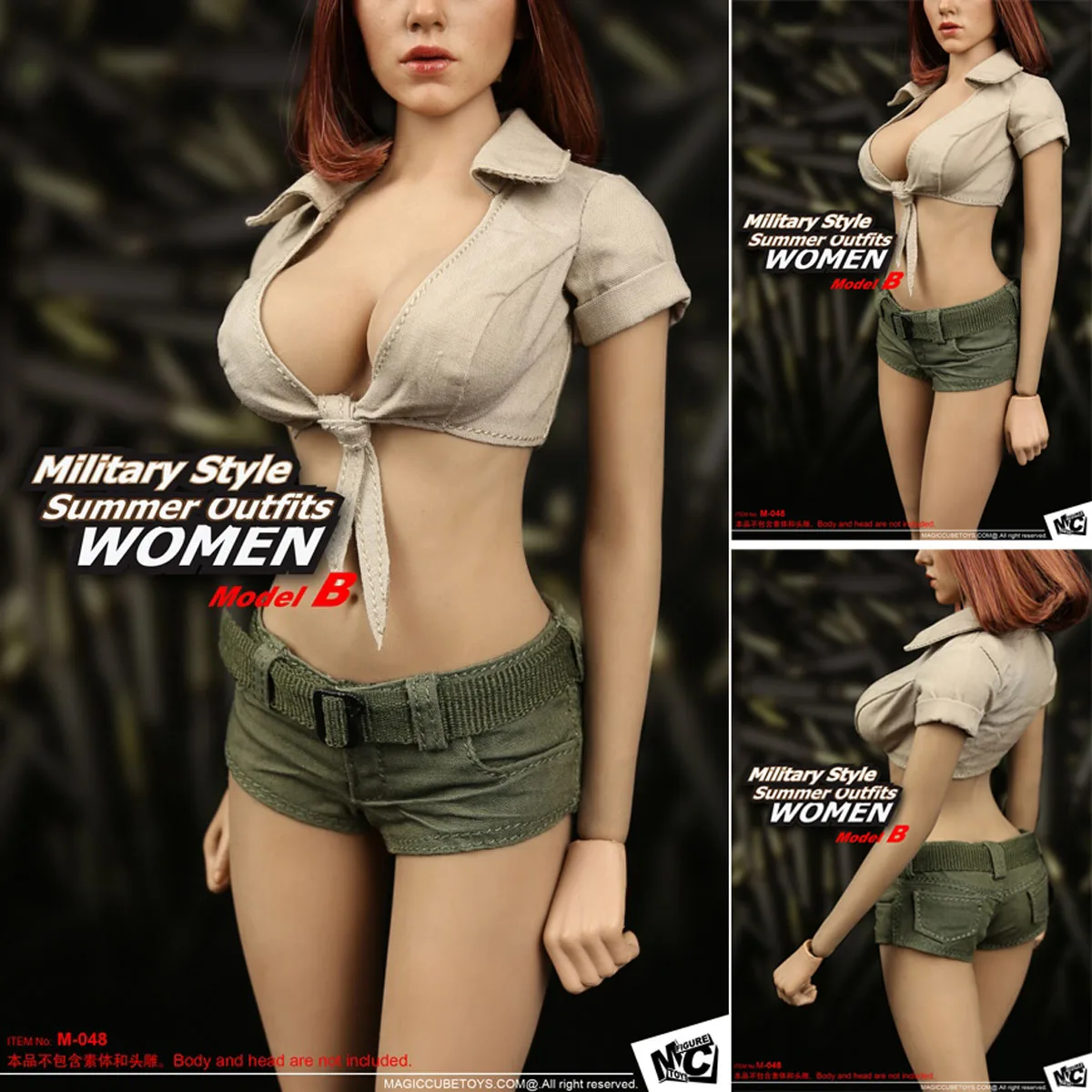 1:6 scale MC TOYS M-048 B Military Style Summer Outfits Women Model B