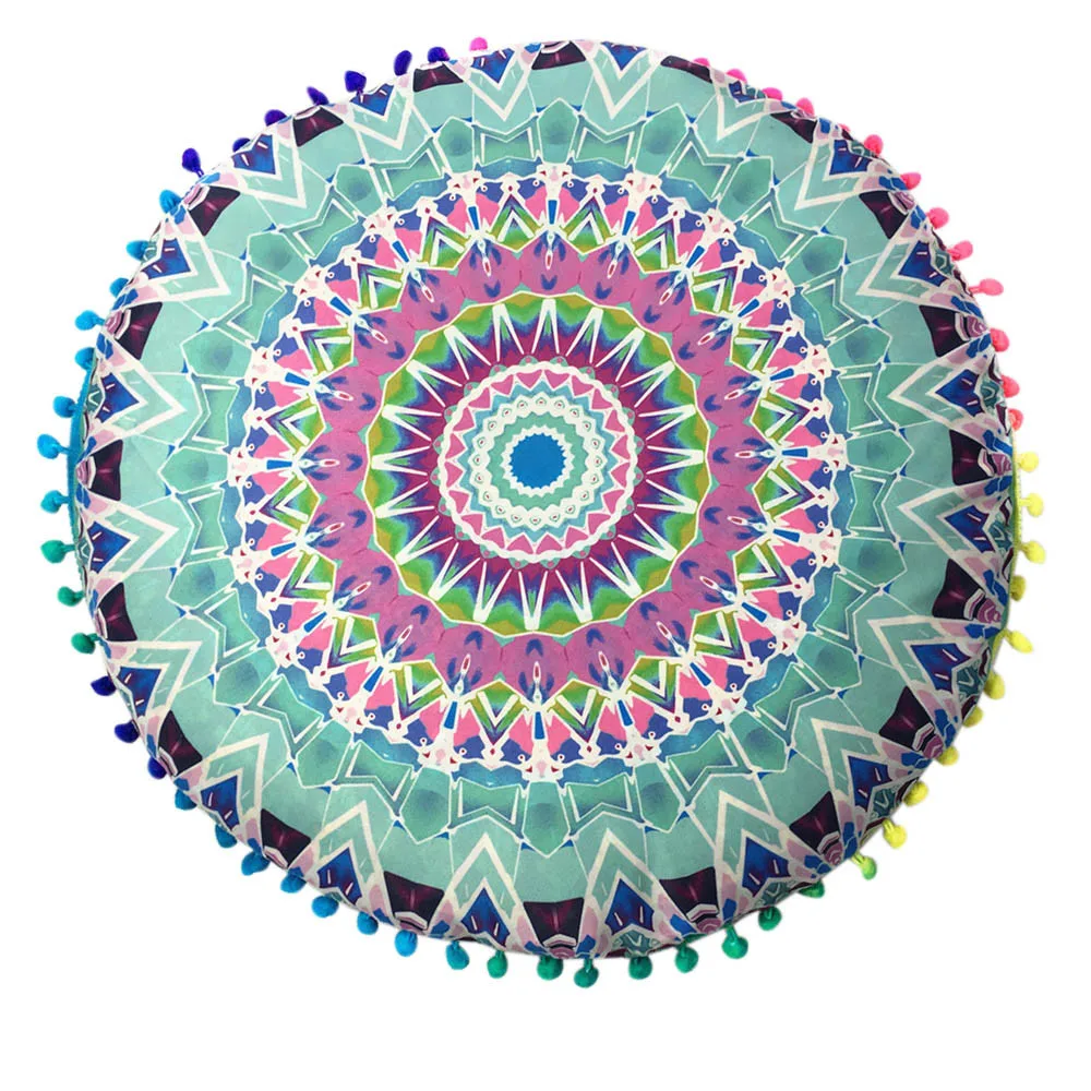 

2019 Indian Mandala Floor Round Bohemian Cushion Pillows Cover Case Cushions Home Decor Accessories #ZH8