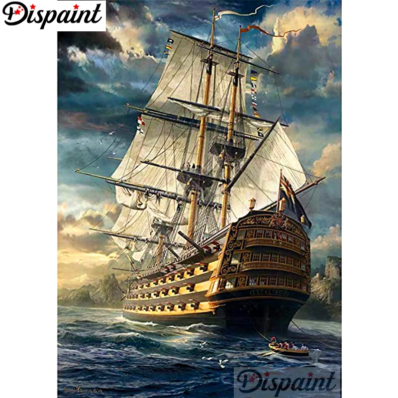 Необычная полная квадратная/круглая дрель 5D DIY Алмазная картина &quotПарусник