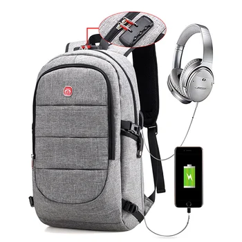 

GDZHLBAG Men USB Charge Anti Theft Backpacks Female Oxford Women Password Backpack 15 Inch Laptop Mochila Travel Backpack B187