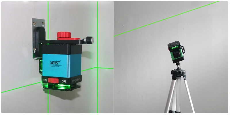 XEAST Горячая 12 линия лазерный уровень для укладки плитки самонивелирующийся 360 горизонтальный и вертикальный крест зеленый 3D лазерный уровень
