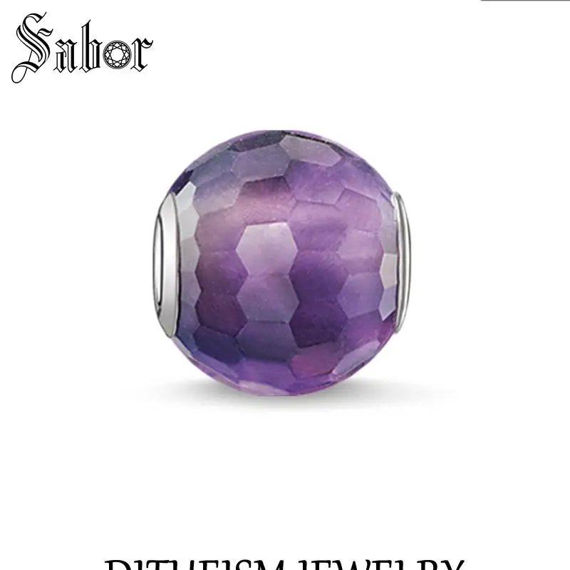 

jewellery DIY Beads Faceted Crystal Charm 2019 Fashion Silver Jewelry Gift Women Men Boy Girl Fit Bracelets Necklace female