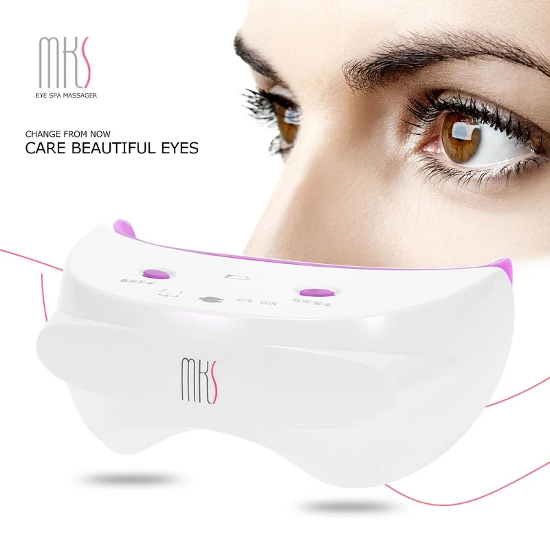 Новинка Высокое качество MKS USB зарядка Глаз Спа Массажер Горячая повязка на глаза массажер вибрирующий массаж глаза инструменты для ухода за глазами