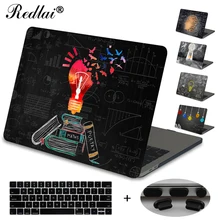 For Macbook New Pro 13 15 Touch bar Laptop Case For Mac Book Air Pro Retina 12 13 15″ Creative Lamp Blackboard Print Hard Cover