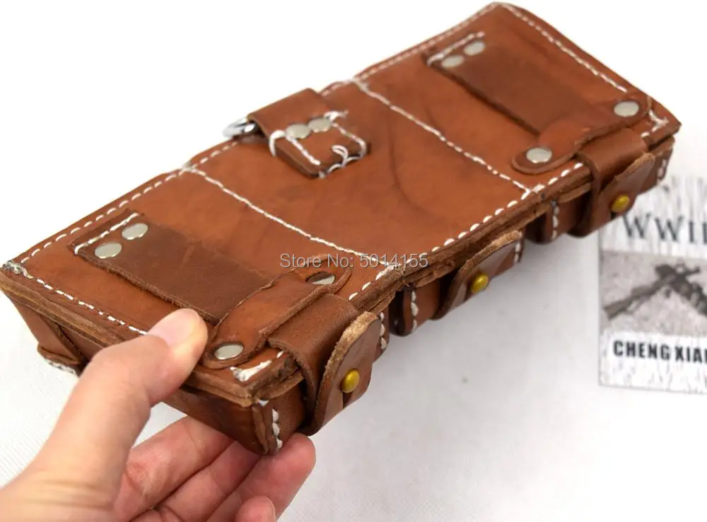 Пара Replcia WWII WW2 Немецкий K98 98K набор кожаных сумок с тройными патронами коричневого