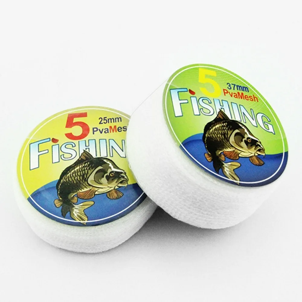 

New Arrival 5M PVA 25/37/44mm Mesh Refill Carp Fishing Stocking Boilie Rig Bait Wrap Bags Practical Carp Fishing Accessory Tools