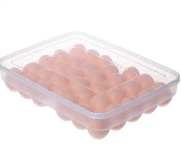 Transparent New Storage Box Fridge Egg Shatterproof Case Eco-Friendly Easy Use 24 Cells Boxes | Дом и сад
