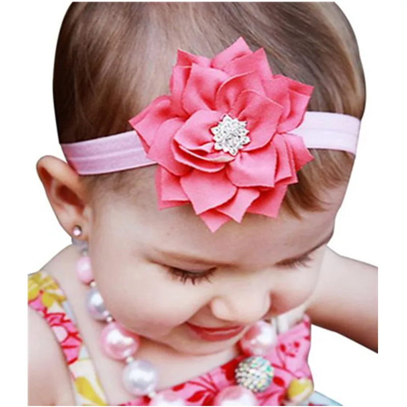 Fabric Flower Headband for Newborn Kids Hair Accessories Flower
