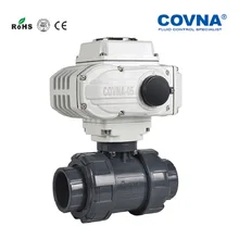 ПВХ/НПВХ 2 способа моторизованный шаровой клапан со скокет