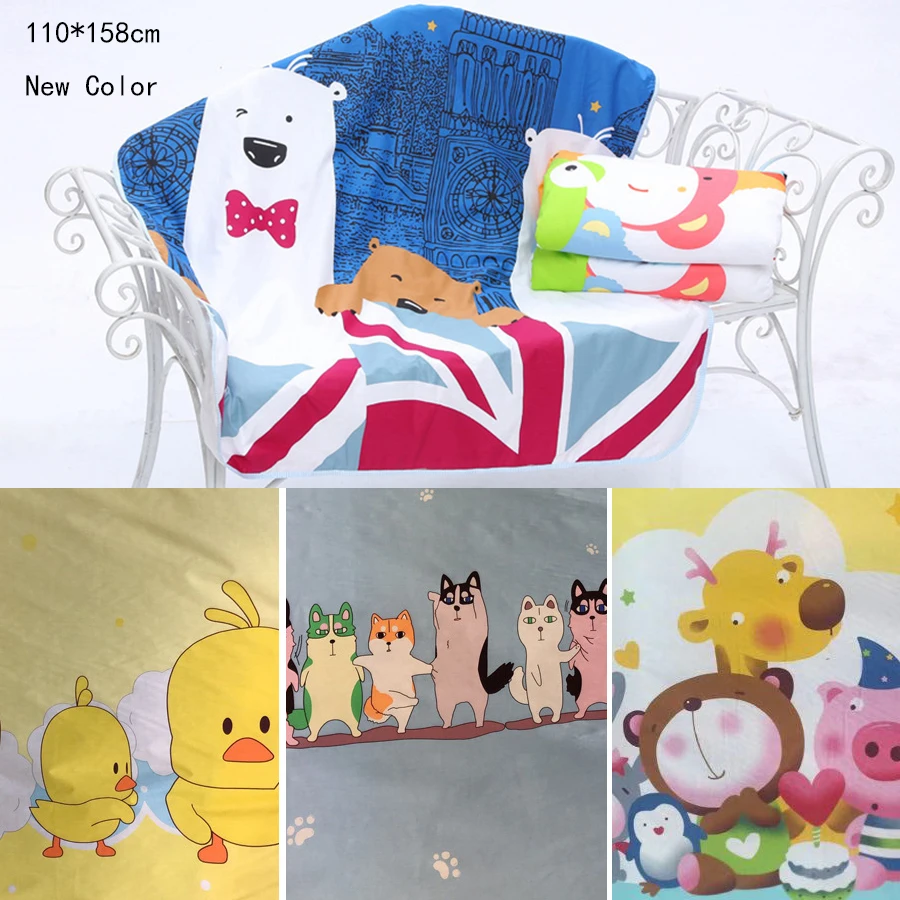 

110*158 cm Cartoon Cotton Diaper Pad Reusable Baby Diapers Mattress Infant Waterproof Sheet Changing Mat Large Cover Sheet