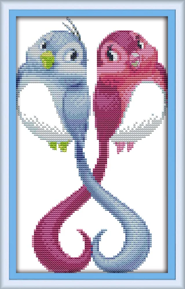 Схемы для вышивки крестом Love Birds наборы крестиком набор рукоделия пакет стежка